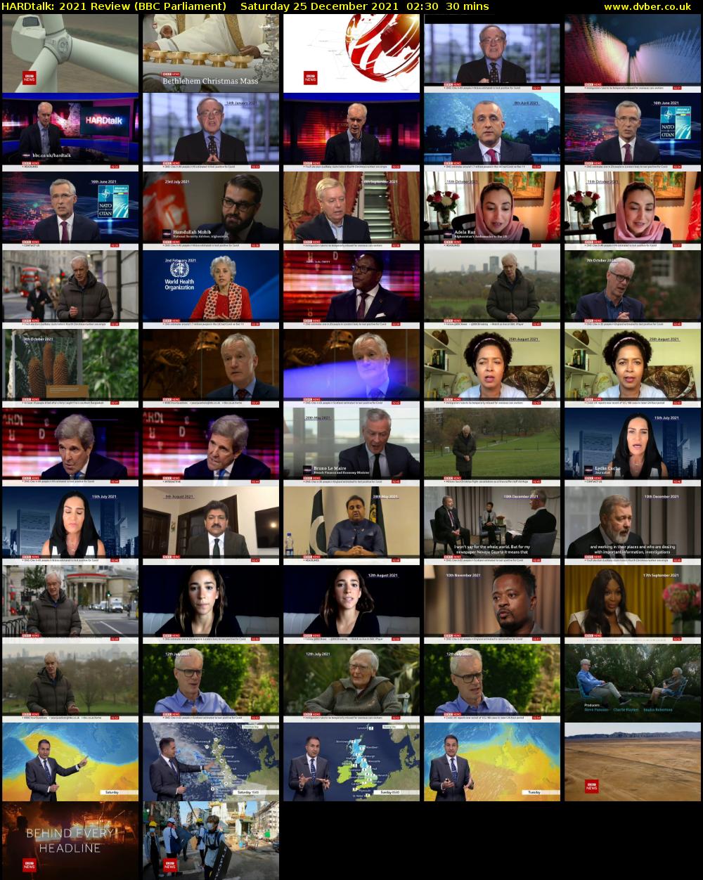 HARDtalk: 2021 Review (BBC Parliament) Saturday 25 December 2021 02:30 - 03:00