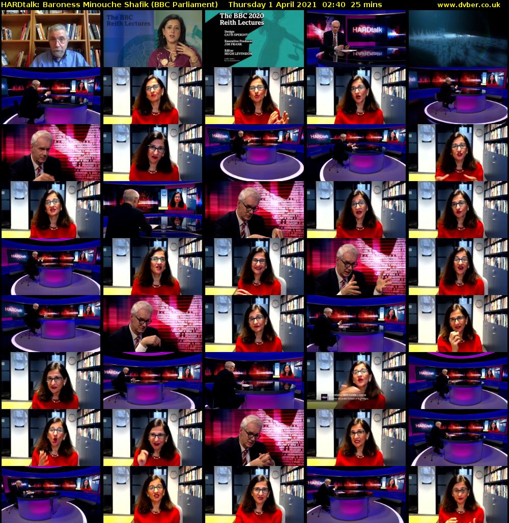 HARDtalk: Baroness Minouche Shafik (BBC Parliament) Thursday 1 April 2021 02:40 - 03:05