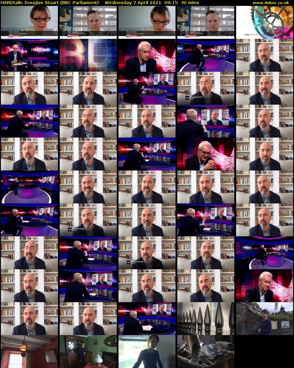 HARDtalk: Douglas Stuart (BBC Parliament) Wednesday 7 April 2021 09:15 - 09:45