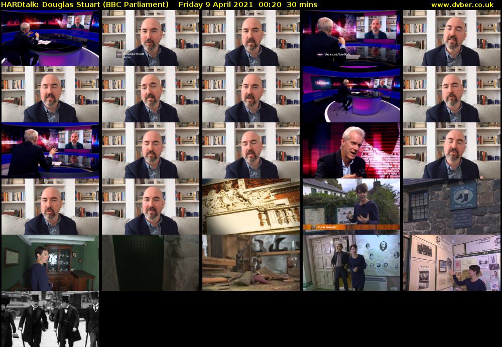 HARDtalk: Douglas Stuart (BBC Parliament) Friday 9 April 2021 00:20 - 00:50