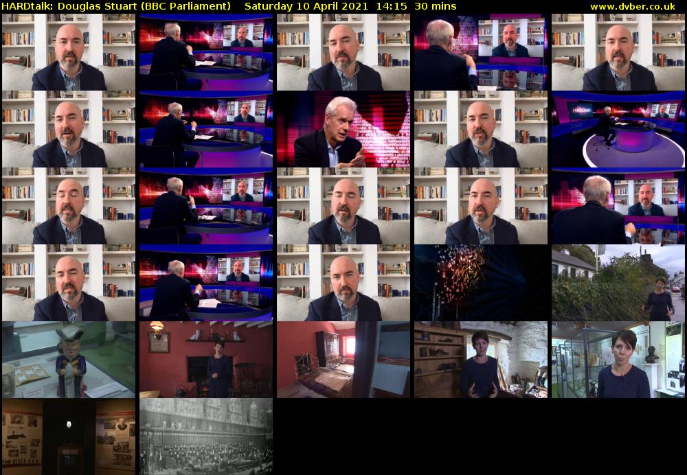 HARDtalk: Douglas Stuart (BBC Parliament) Saturday 10 April 2021 14:15 - 14:45
