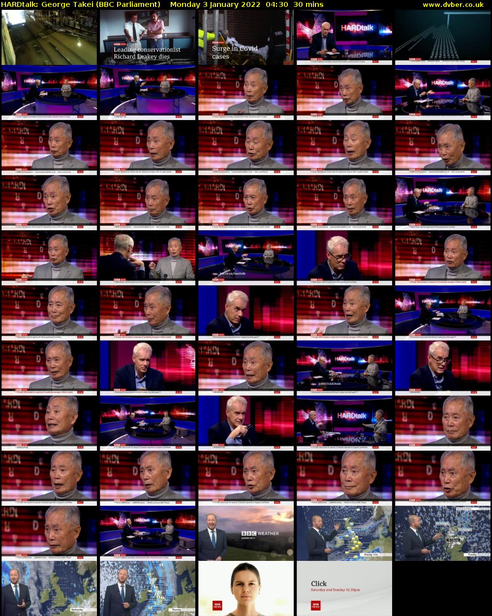 HARDtalk: George Takei (BBC Parliament) Monday 3 January 2022 04:30 - 05:00