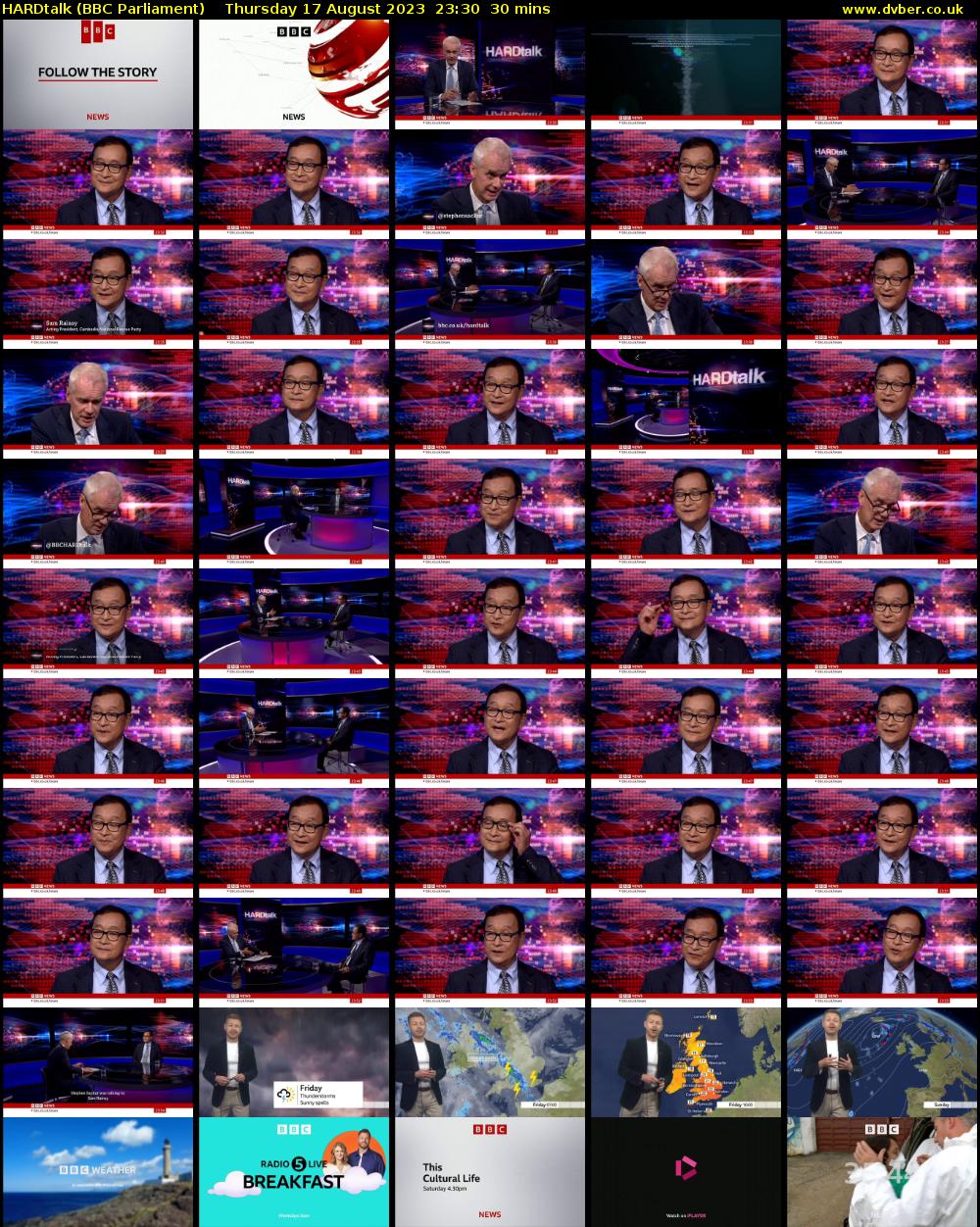 HARDtalk (BBC Parliament) Thursday 17 August 2023 23:30 - 00:00
