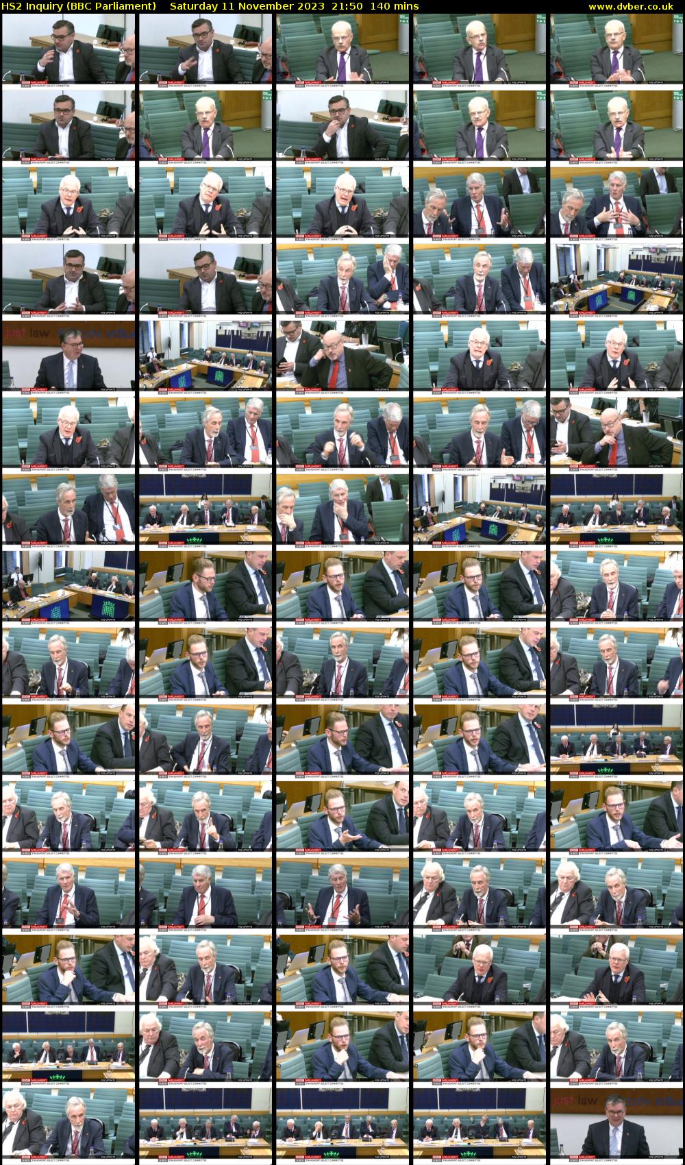HS2 Inquiry (BBC Parliament) Saturday 11 November 2023 21:50 - 00:10