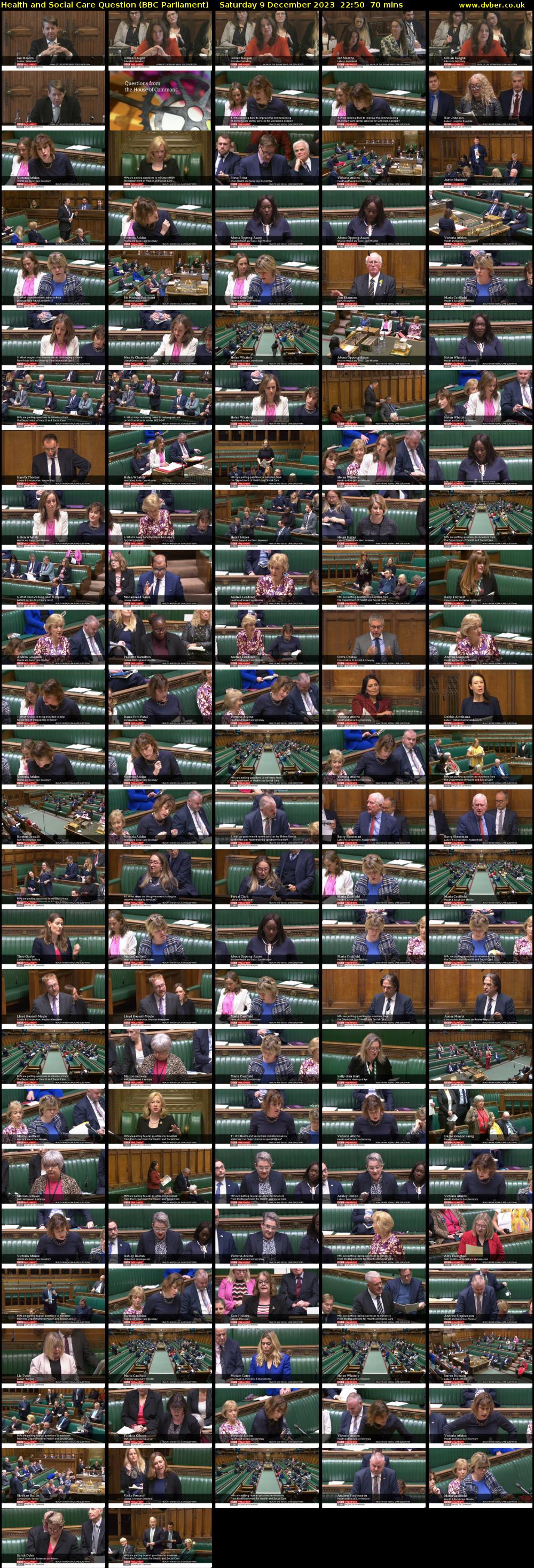 Health and Social Care Question (BBC Parliament) Saturday 9 December 2023 22:50 - 00:00