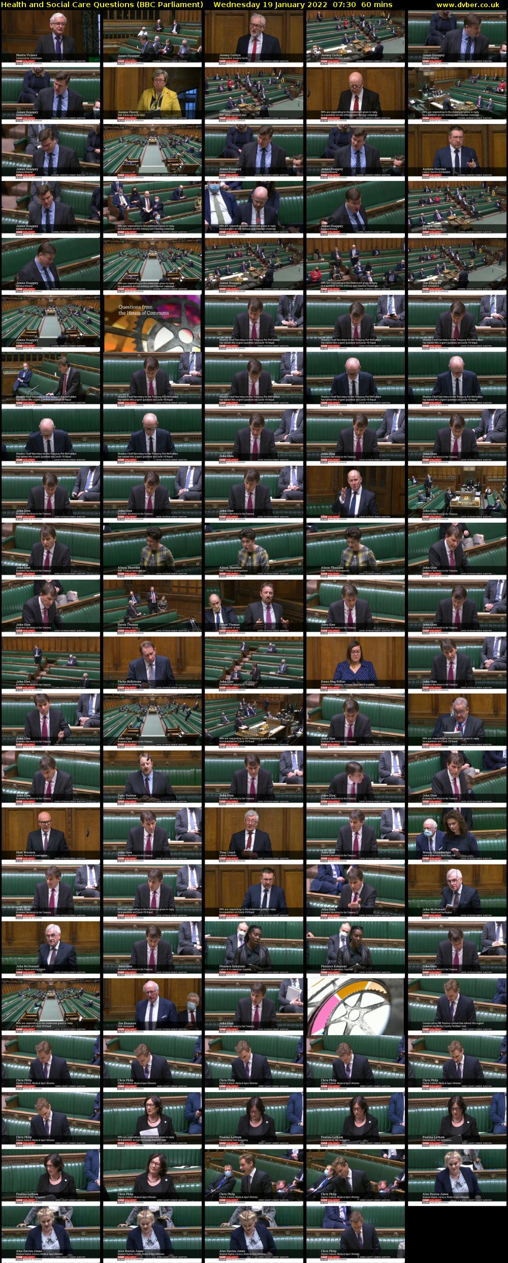 Health and Social Care Questions (BBC Parliament) Wednesday 19 January 2022 07:30 - 08:30