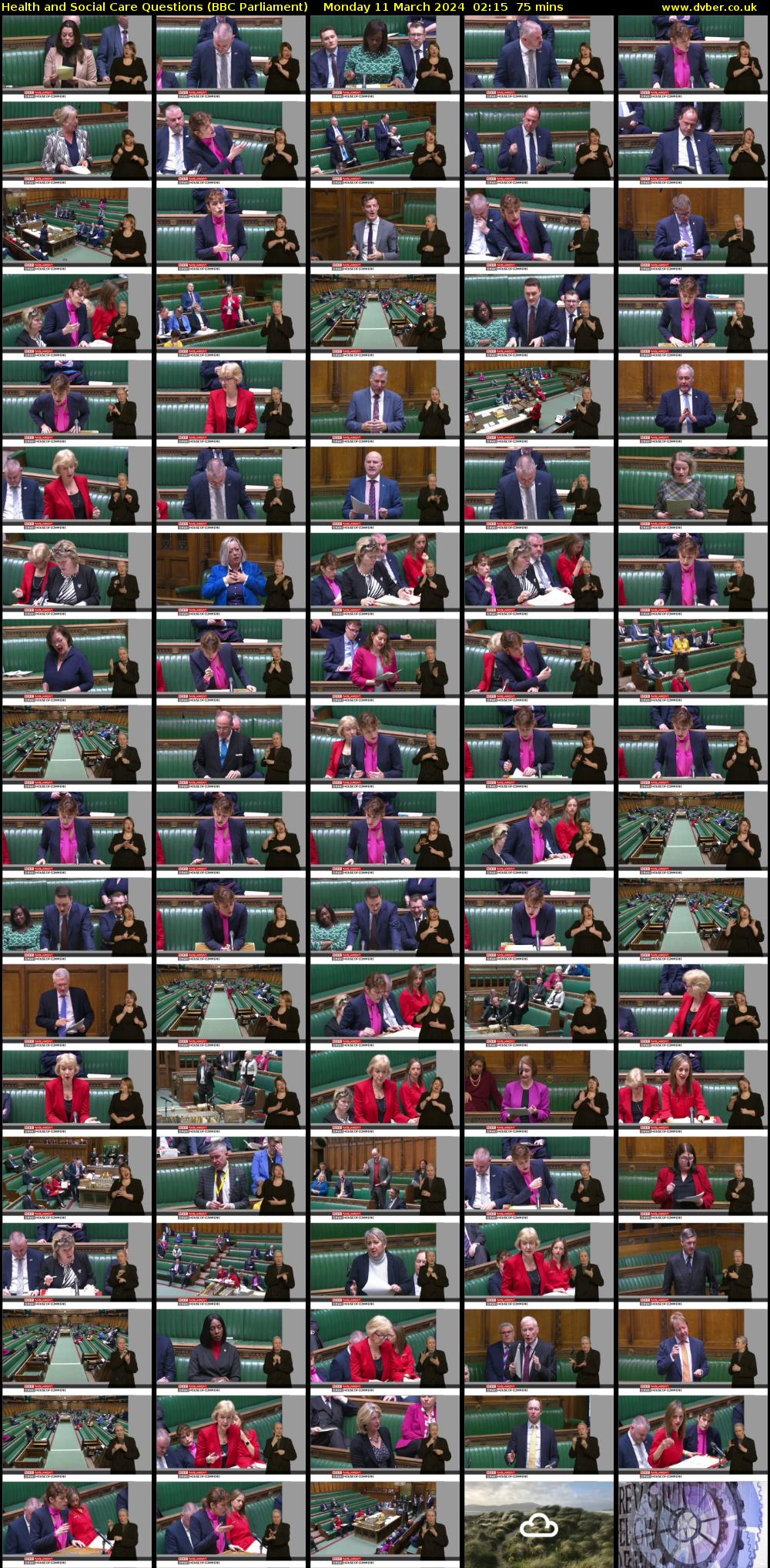 Health and Social Care Questions (BBC Parliament) Monday 11 March 2024 02:15 - 03:30