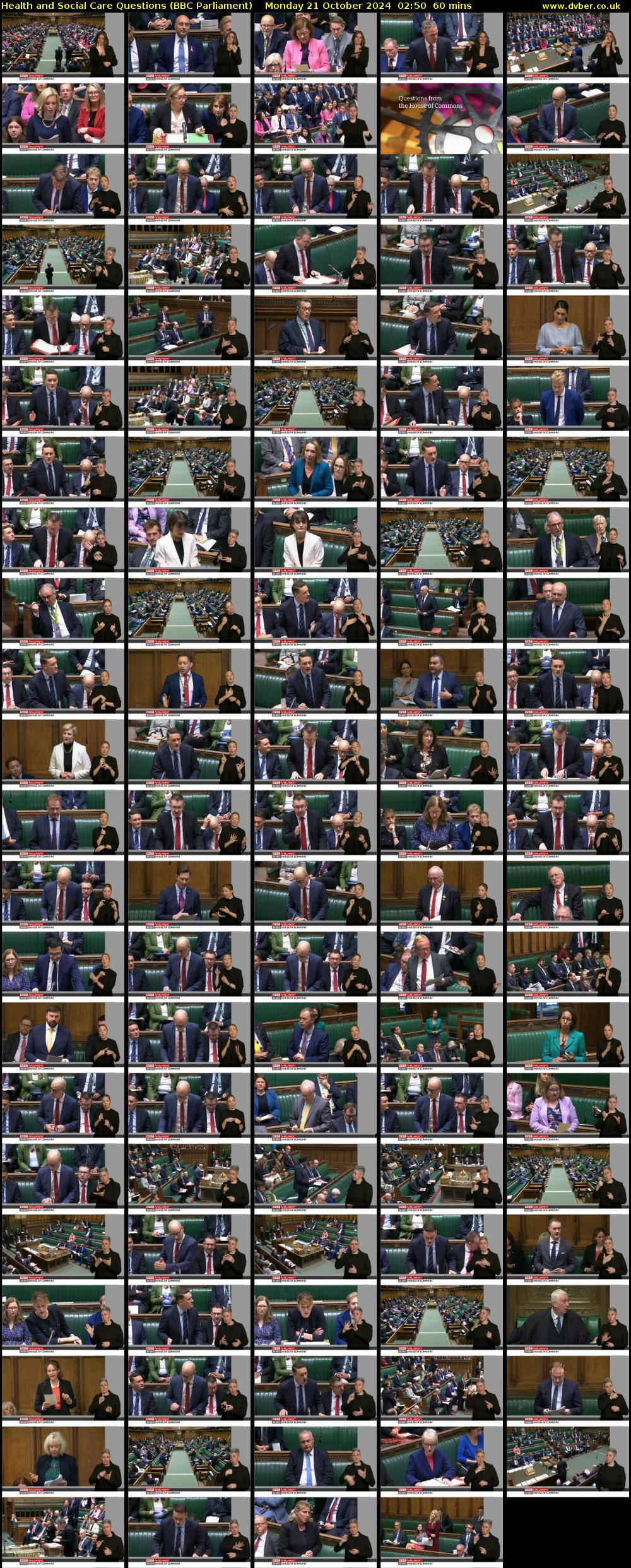 Health and Social Care Questions (BBC Parliament) Monday 21 October 2024 02:50 - 03:50