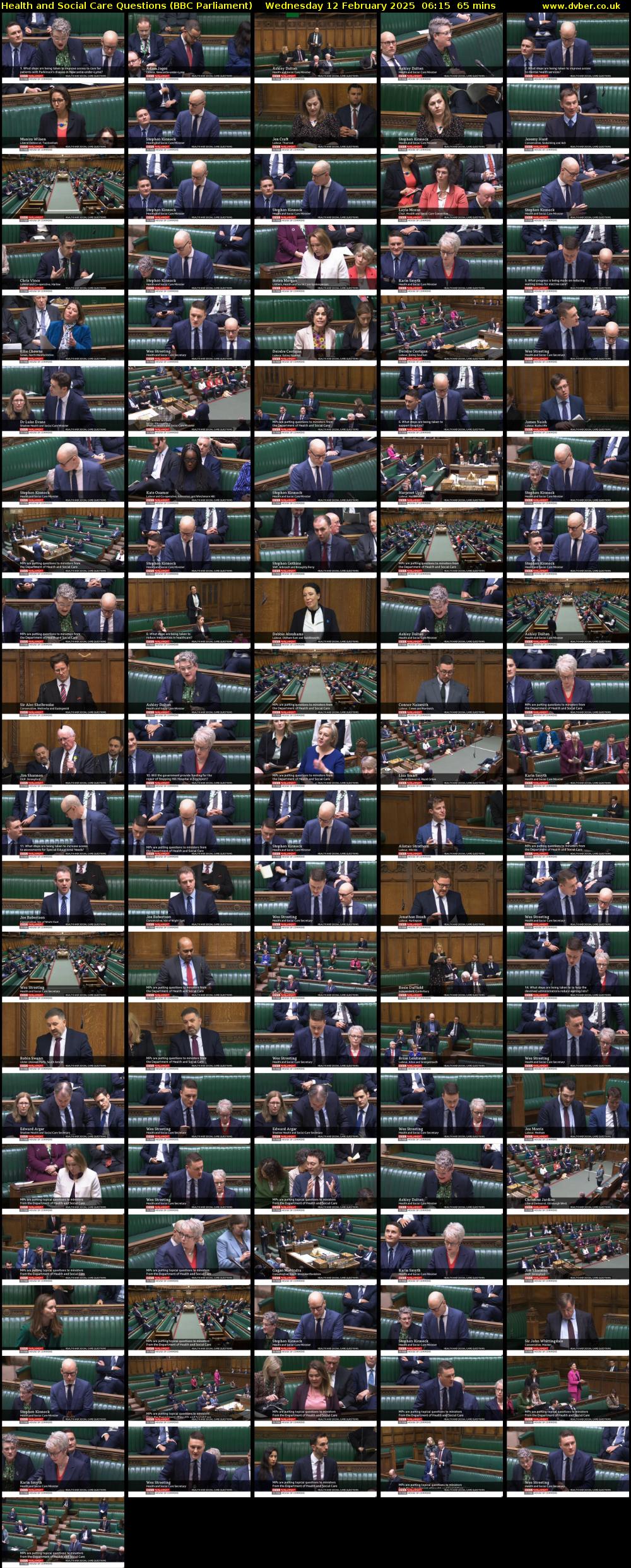 Health and Social Care Questions (BBC Parliament) Wednesday 12 February 2025 06:15 - 07:20