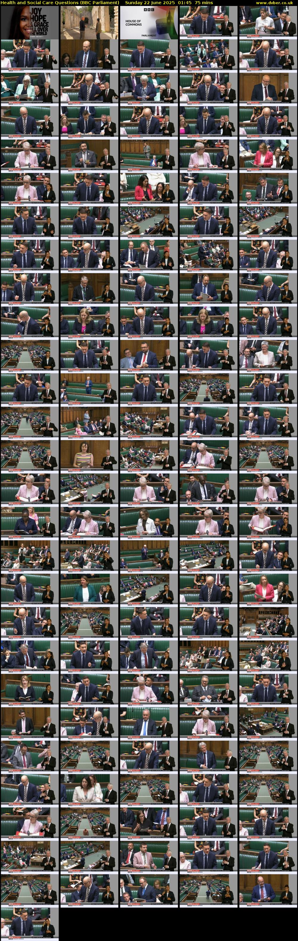 Health and Social Care Questions (BBC Parliament) Sunday 22 June 2025 01:45 - 03:00