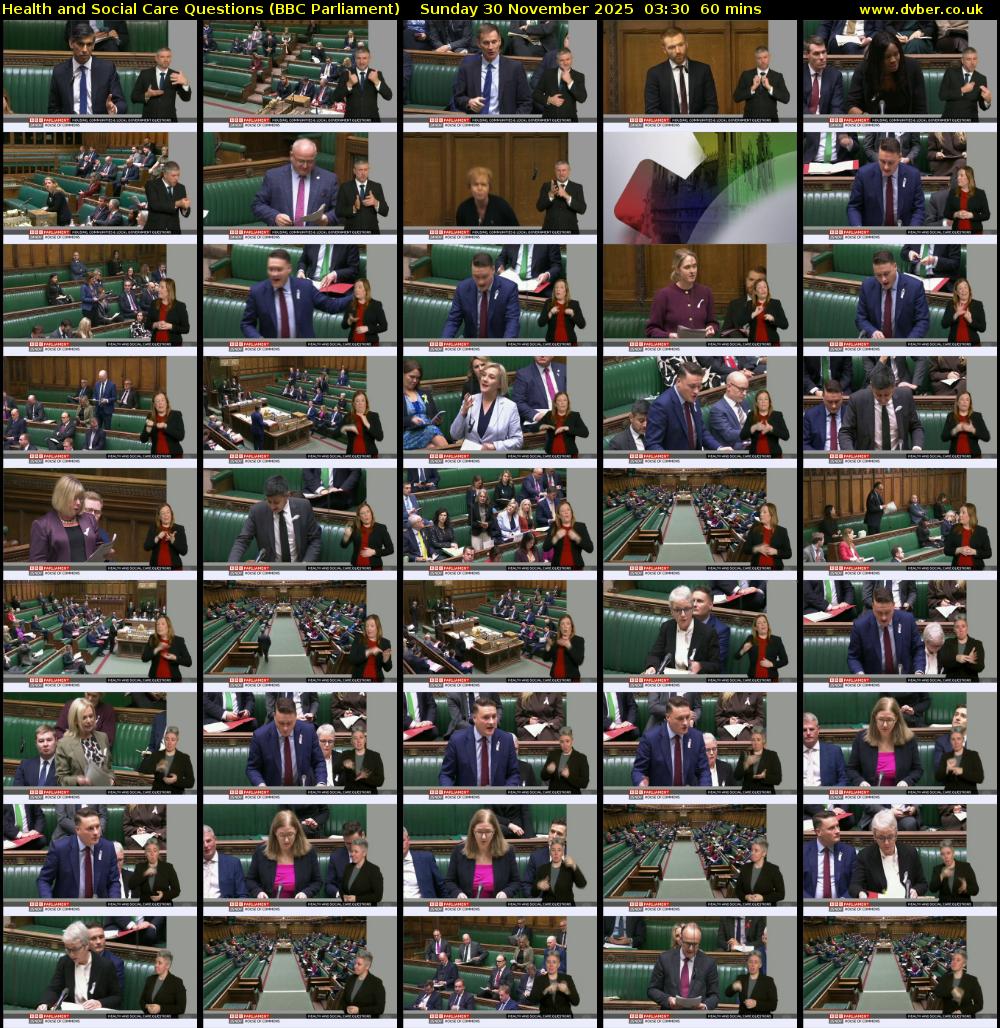 Health and Social Care Questions (BBC Parliament) Sunday 30 November 2025 03:30 - 04:30