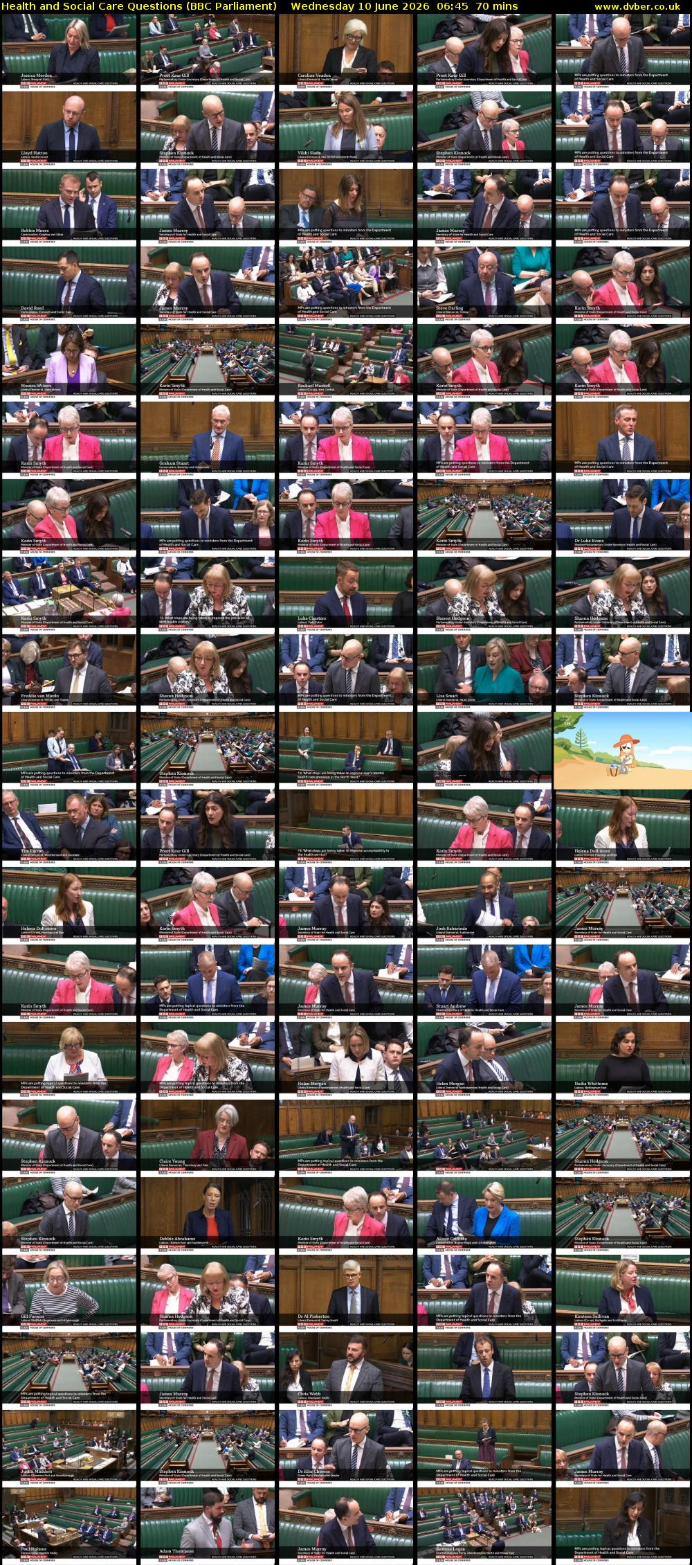 Health and Social Care Questions (BBC Parliament) Wednesday 10 June 2026 06:45 - 07:55