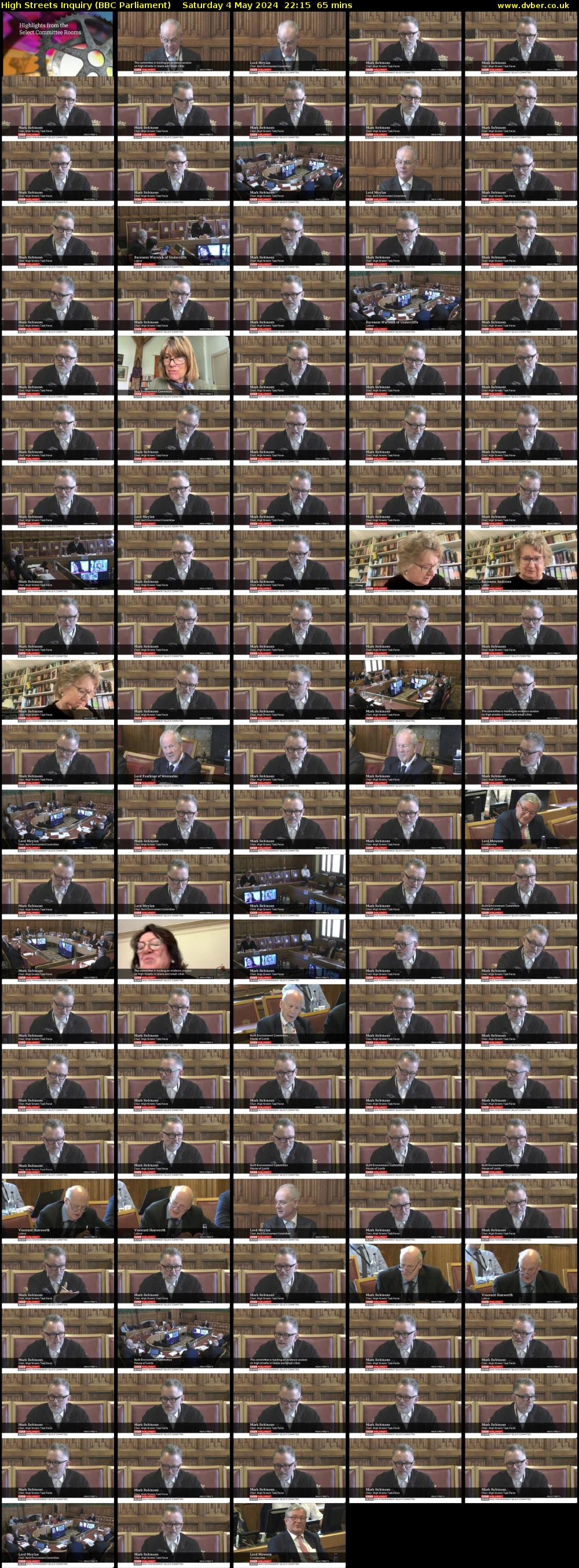 High Streets Inquiry (BBC Parliament) Saturday 4 May 2024 22:15 - 23:20
