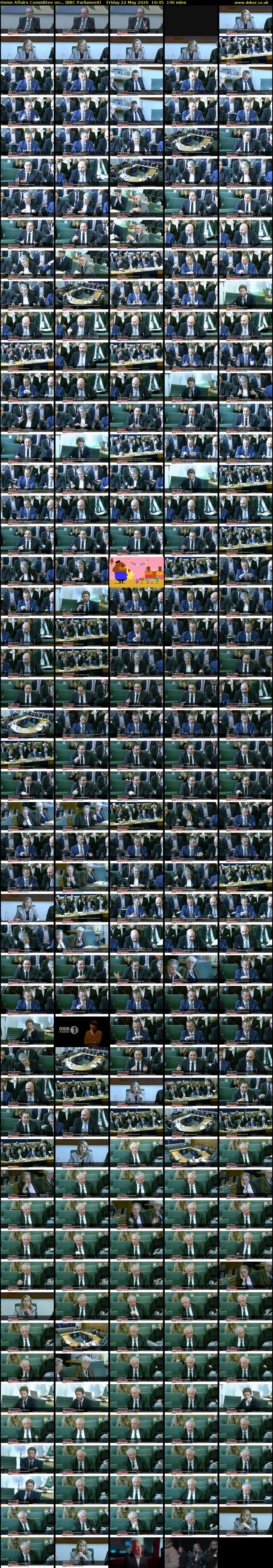 Home Affairs Committee on... (BBC Parliament) Friday 22 May 2026 10:45 - 13:05