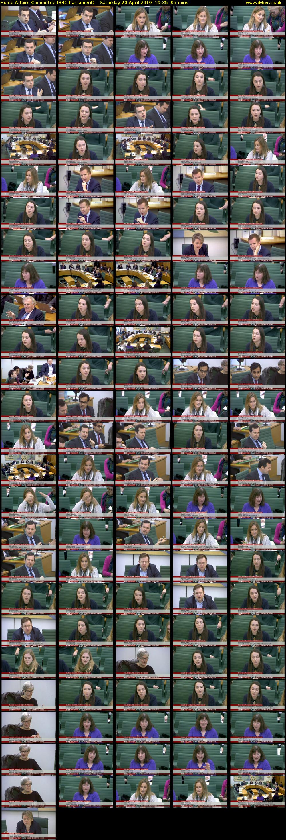 Home Affairs Committee (BBC Parliament) Saturday 20 April 2019 19:35 - 21:10