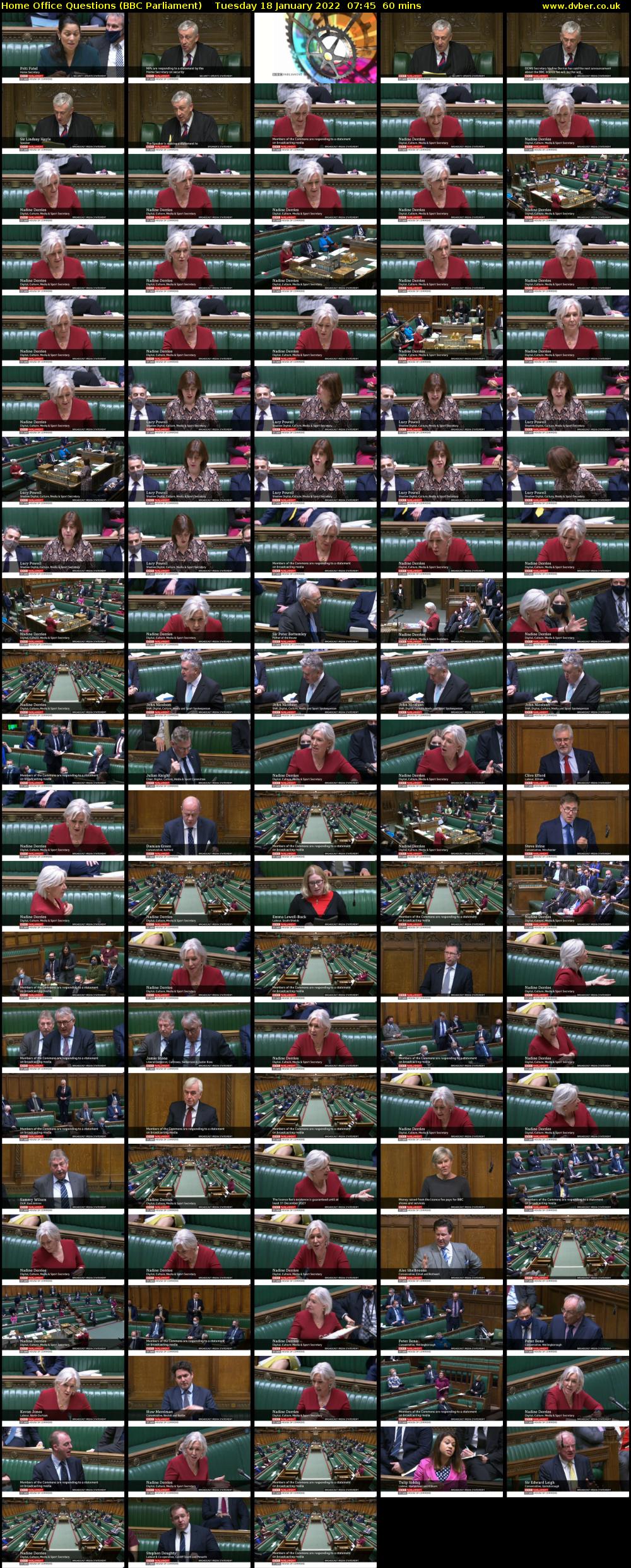 Home Office Questions (BBC Parliament) Tuesday 18 January 2022 07:45 - 08:45