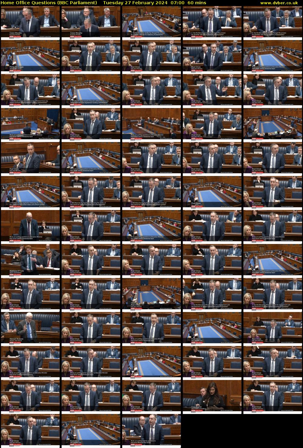Home Office Questions (BBC Parliament) Tuesday 27 February 2024 07:00 - 08:00