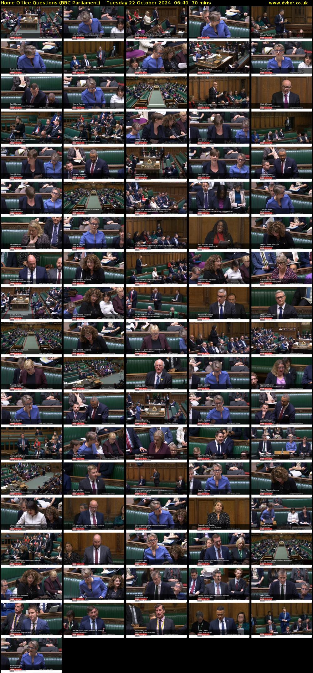Home Office Questions (BBC Parliament) Tuesday 22 October 2024 06:40 - 07:50