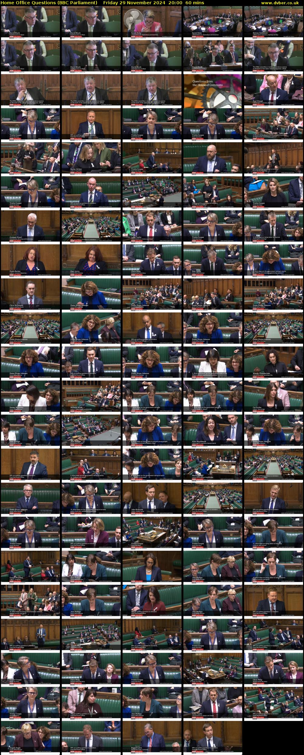 Home Office Questions (BBC Parliament) Friday 29 November 2024 20:00 - 21:00