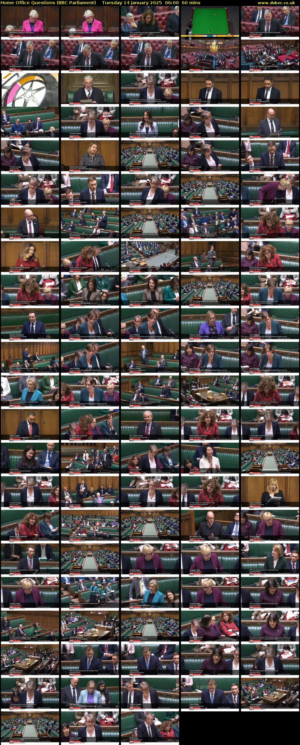 Home Office Questions (BBC Parliament) Tuesday 14 January 2025 06:00 - 07:00