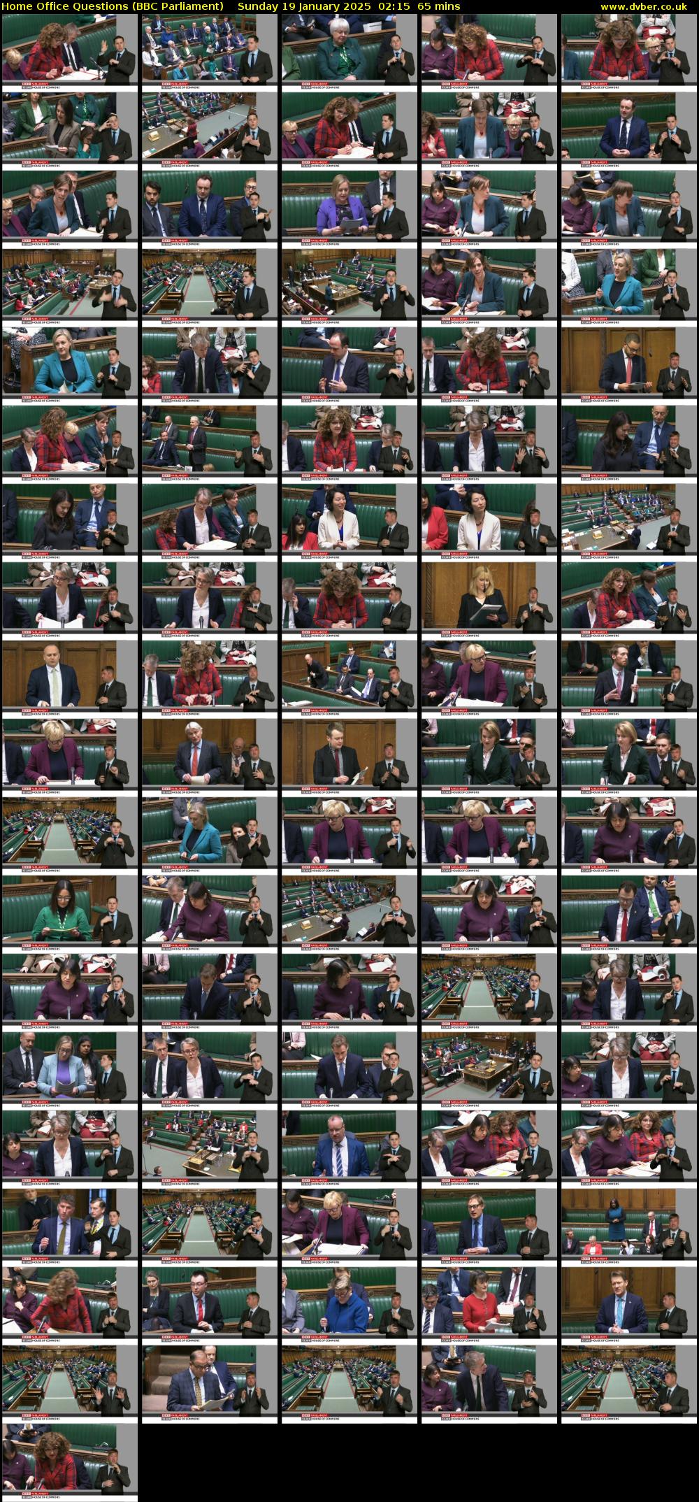 Home Office Questions (BBC Parliament) Sunday 19 January 2025 02:15 - 03:20