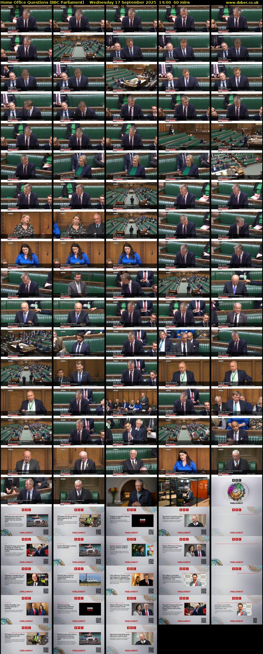 Home Office Questions (BBC Parliament) Wednesday 17 September 2025 14:00 - 15:00