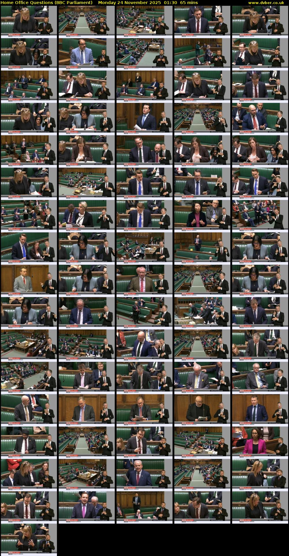 Home Office Questions (BBC Parliament) Monday 24 November 2025 01:30 - 02:35