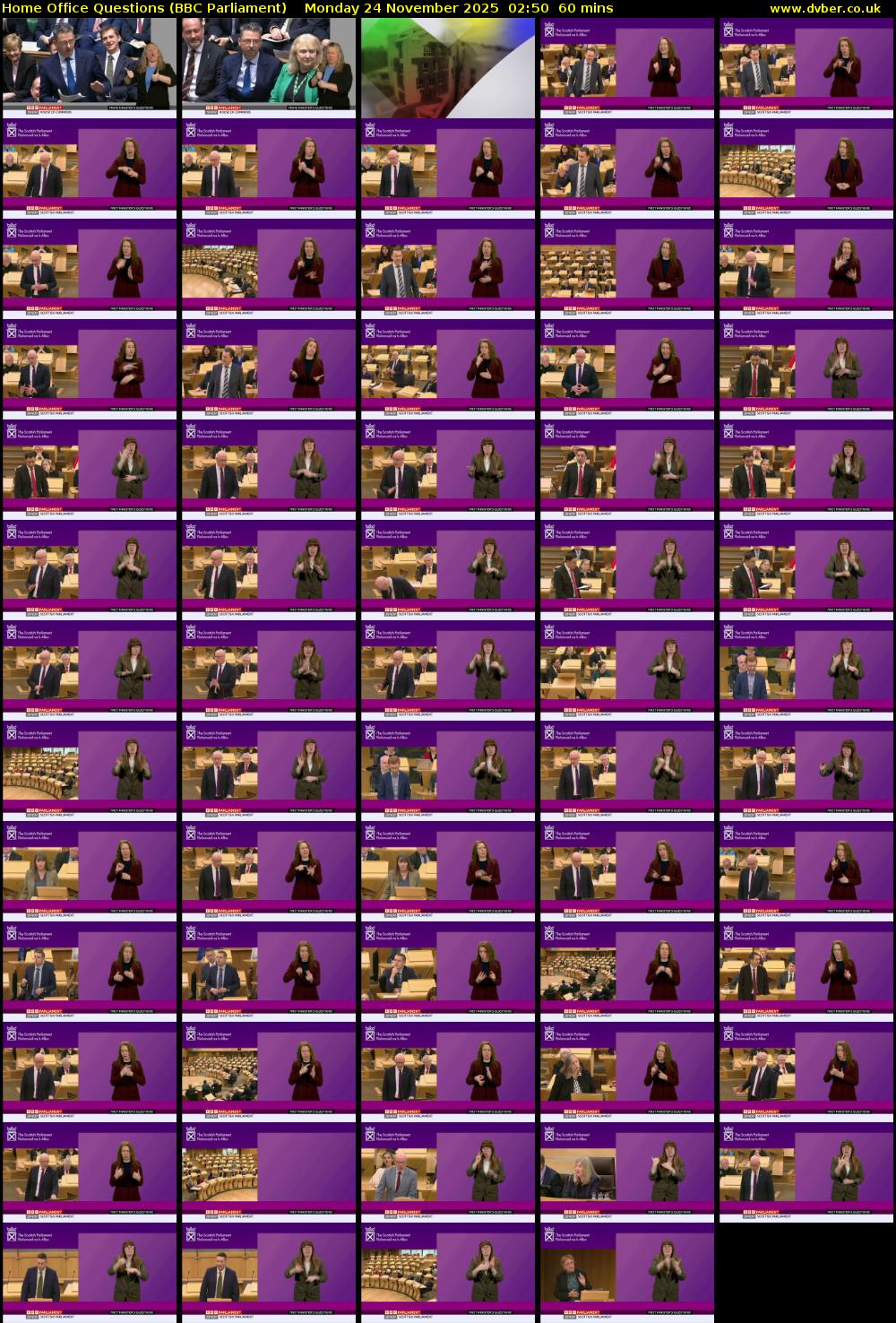 Home Office Questions (BBC Parliament) Monday 24 November 2025 02:50 - 03:50