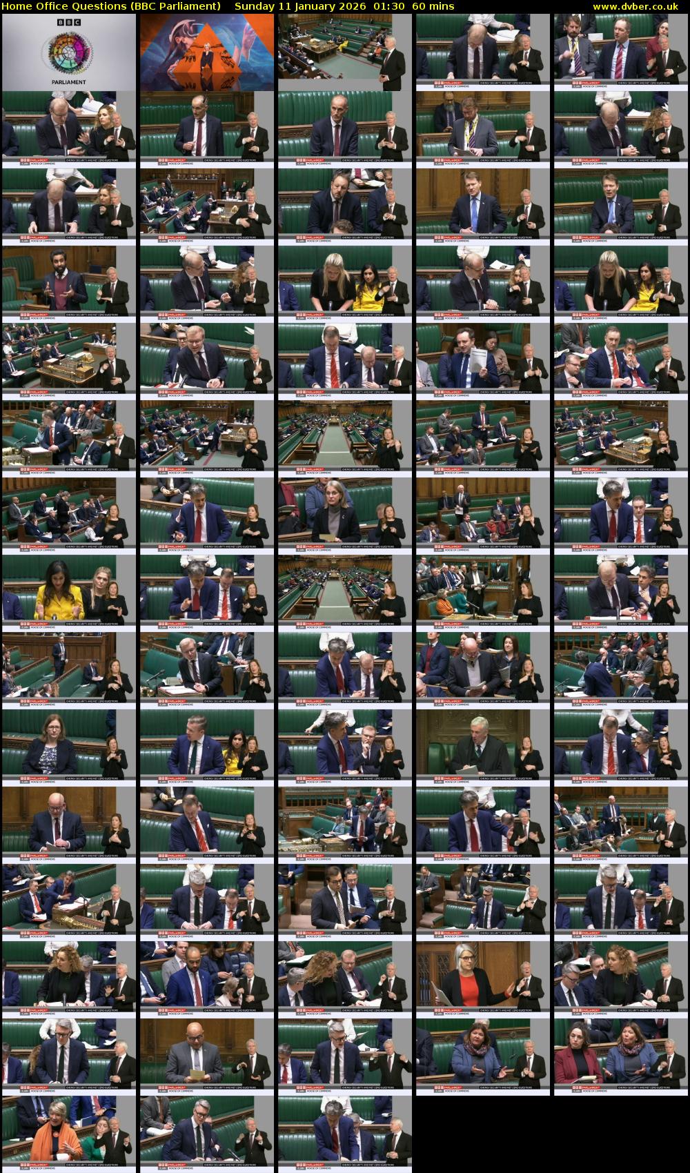 Home Office Questions (BBC Parliament) Sunday 11 January 2026 01:30 - 02:30