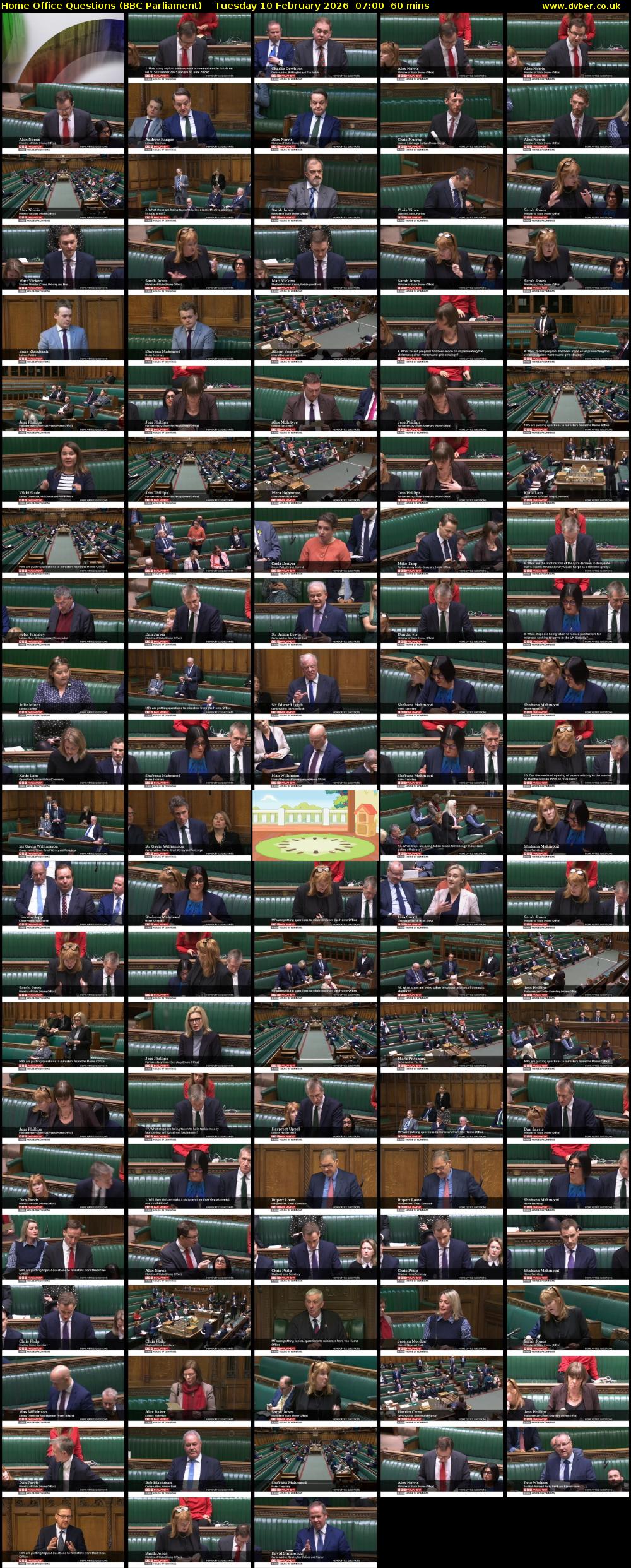 Home Office Questions (BBC Parliament) Tuesday 10 February 2026 07:00 - 08:00