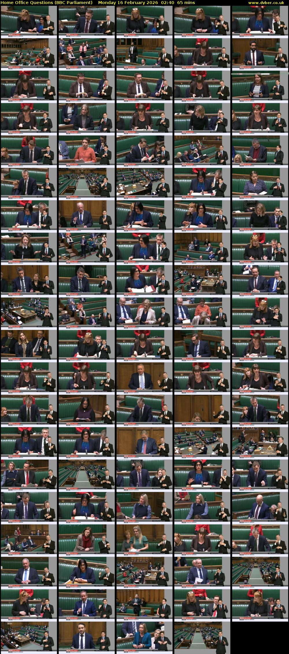 Home Office Questions (BBC Parliament) Monday 16 February 2026 02:40 - 03:45
