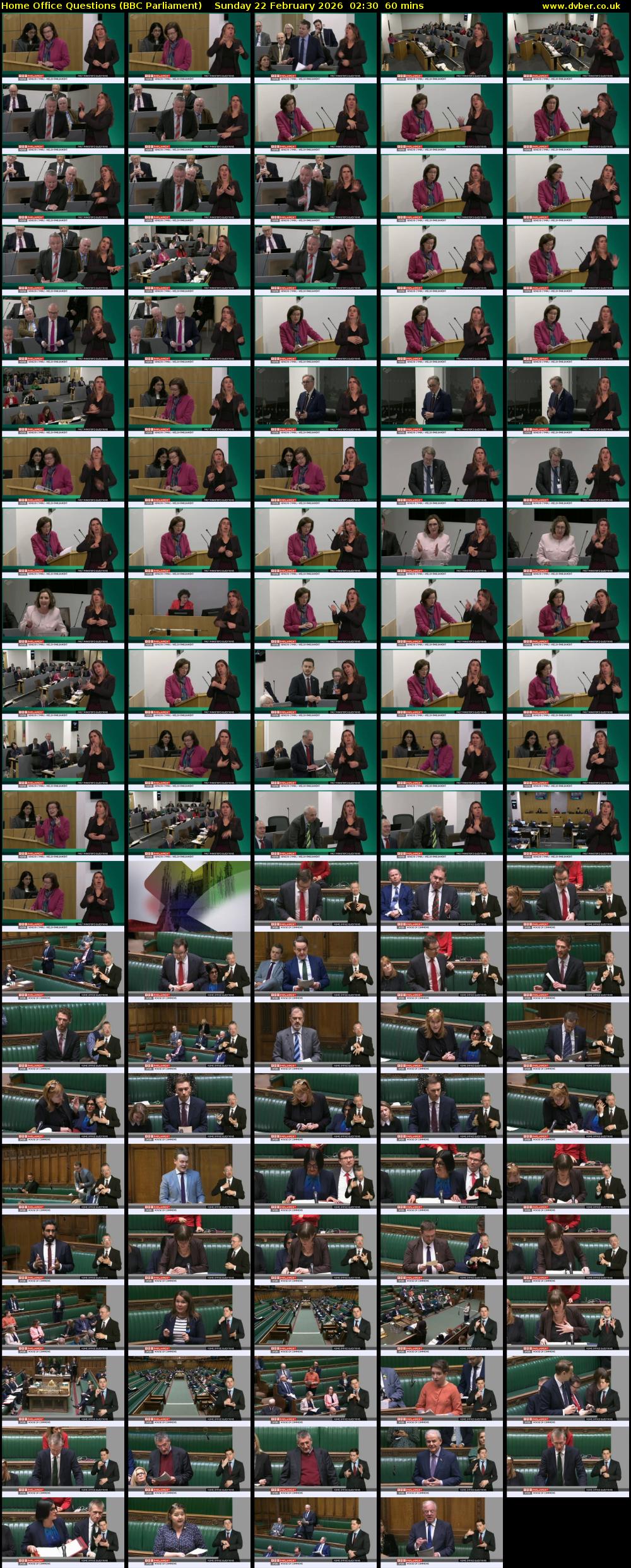 Home Office Questions (BBC Parliament) Sunday 22 February 2026 02:30 - 03:30