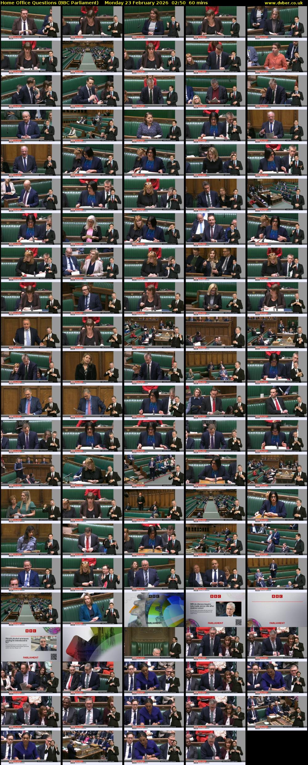 Home Office Questions (BBC Parliament) Monday 23 February 2026 02:50 - 03:50