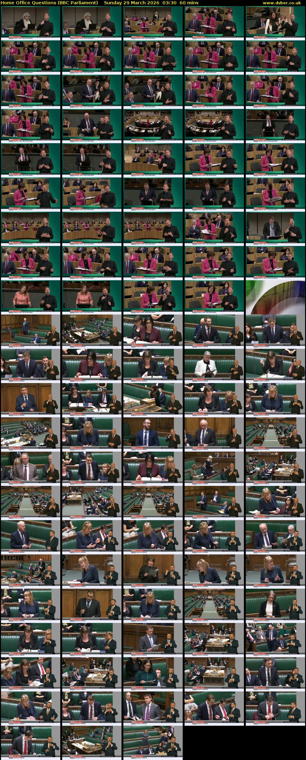 Home Office Questions (BBC Parliament) Sunday 29 March 2026 03:30 - 04:30