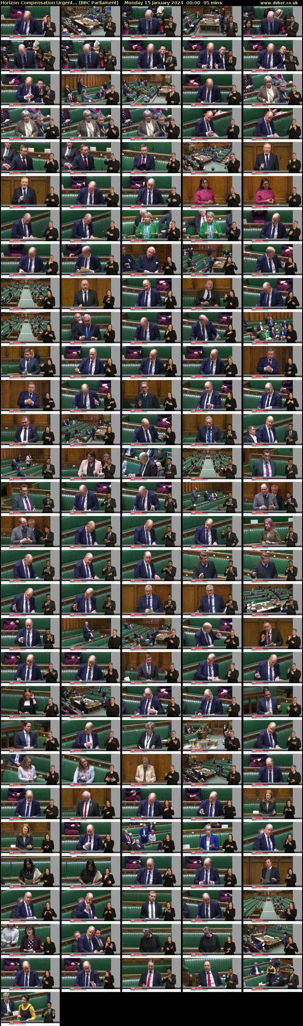 Horizon Compensation Urgent... (BBC Parliament) Monday 15 January 2024 00:00 - 01:35