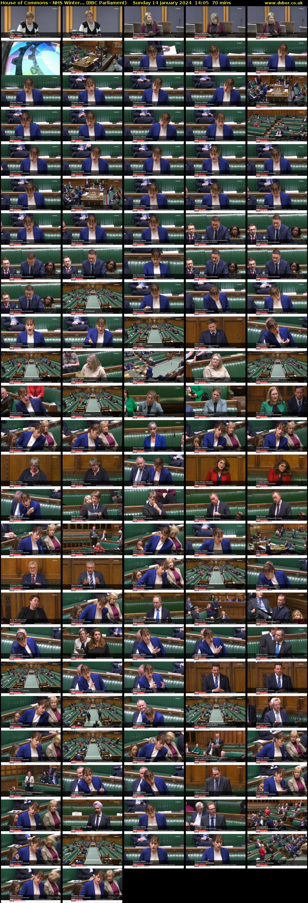 House of Commons · NHS Winter... (BBC Parliament) Sunday 14 January 2024 14:05 - 15:15