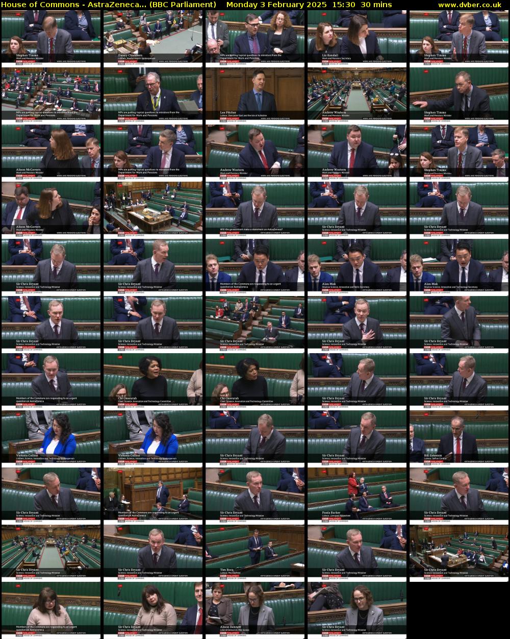 House of Commons - AstraZeneca... (BBC Parliament) Monday 3 February 2025 15:30 - 16:00