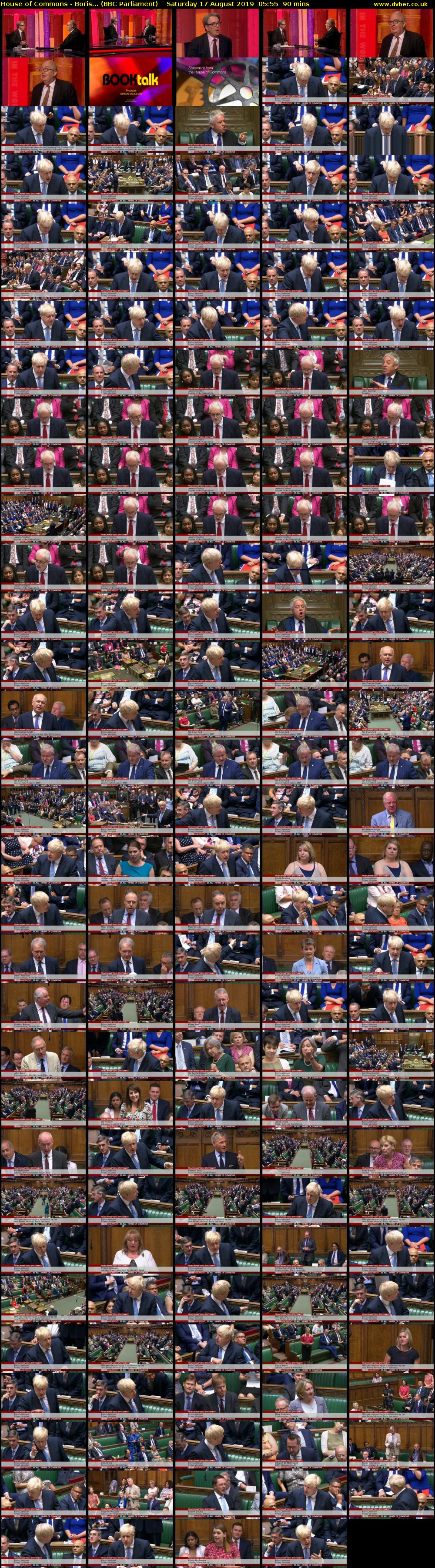 House of Commons - Boris... (BBC Parliament) Saturday 17 August 2019 05:55 - 07:25