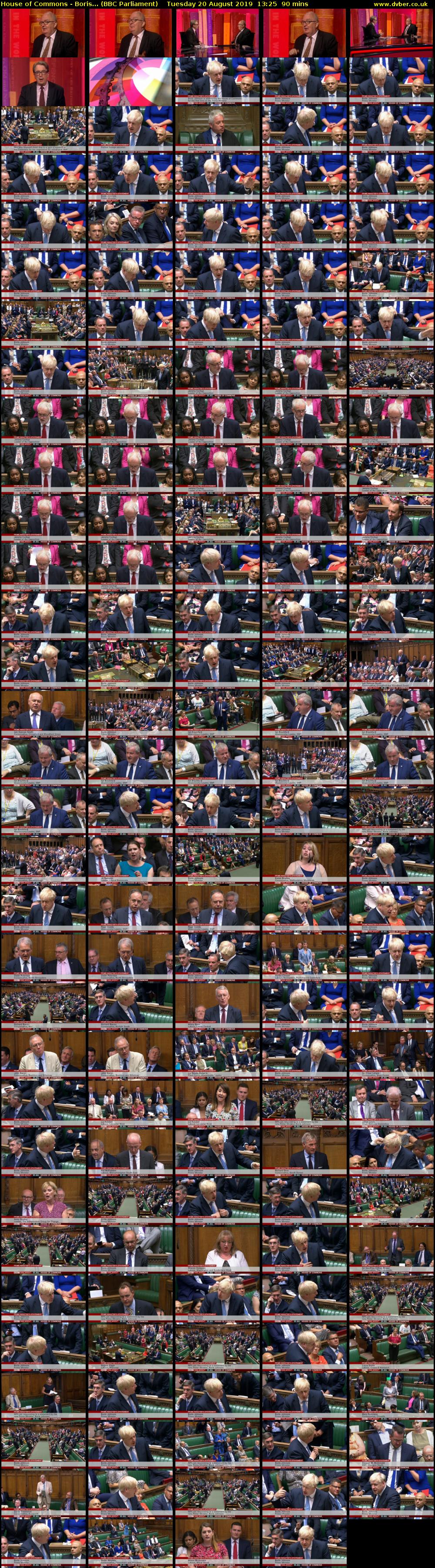 House of Commons - Boris... (BBC Parliament) Tuesday 20 August 2019 13:25 - 14:55