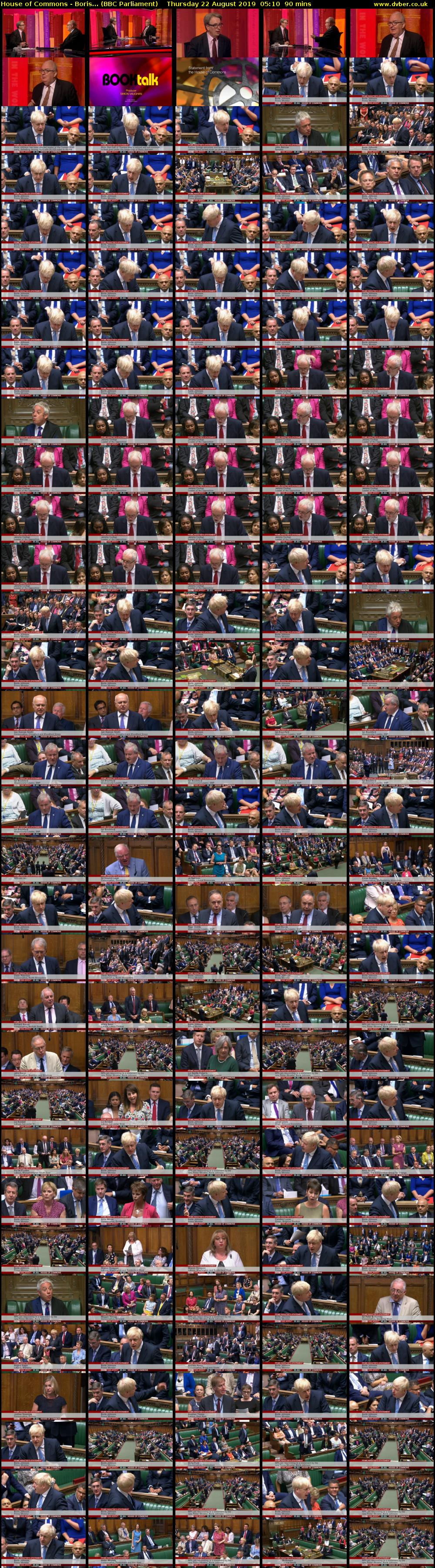 House of Commons - Boris... (BBC Parliament) Thursday 22 August 2019 05:10 - 06:40