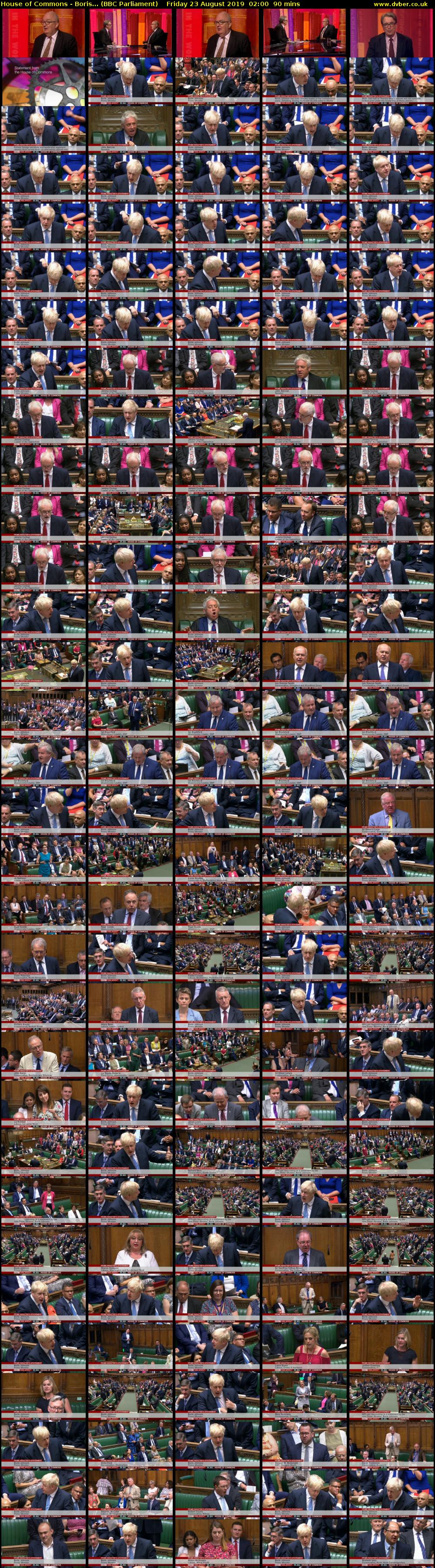 House of Commons - Boris... (BBC Parliament) Friday 23 August 2019 02:00 - 03:30