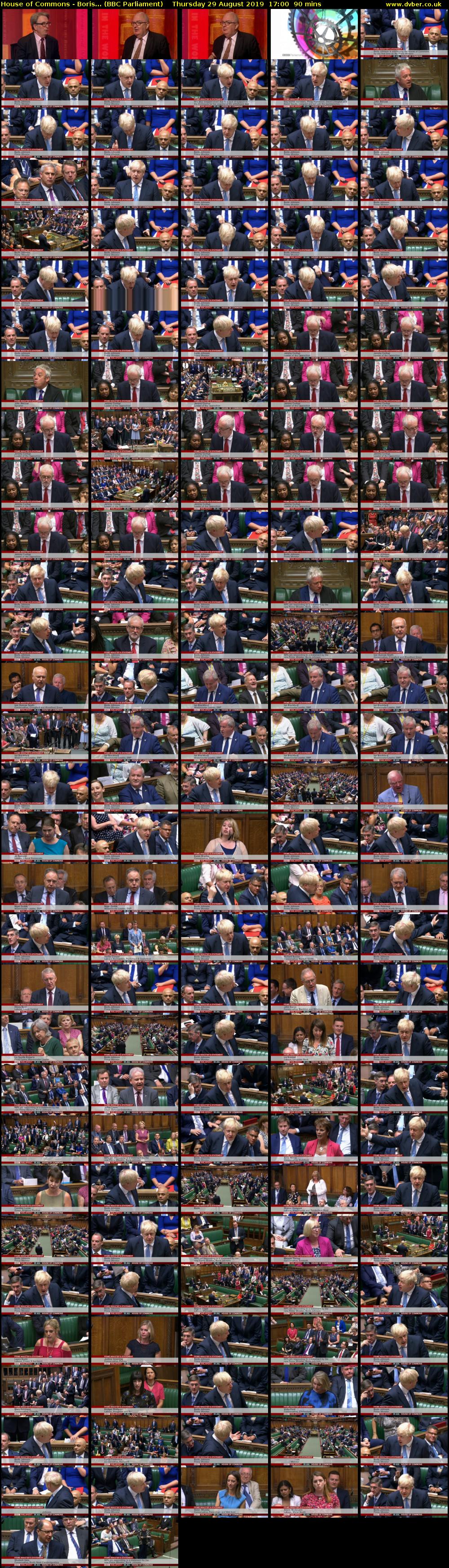 House of Commons - Boris... (BBC Parliament) Thursday 29 August 2019 17:00 - 18:30