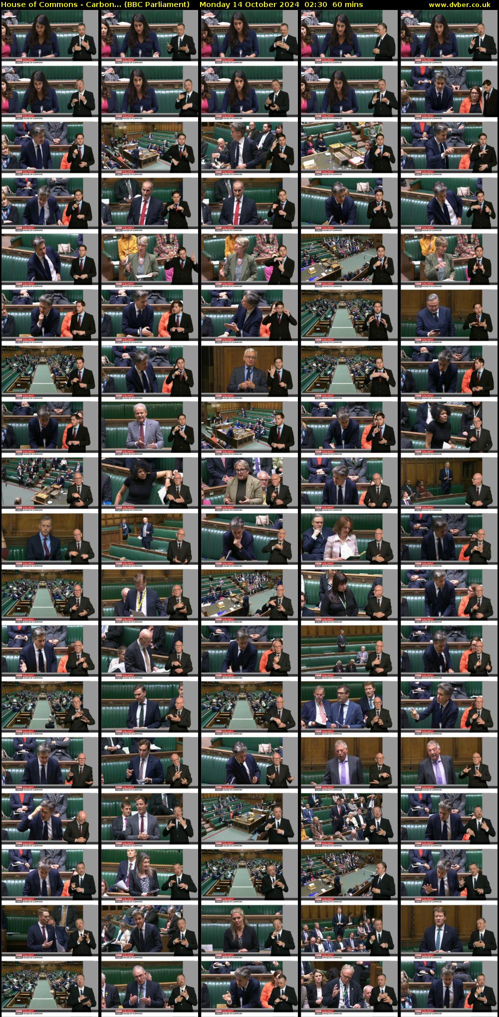 House of Commons - Carbon... (BBC Parliament) Monday 14 October 2024 02:30 - 03:30
