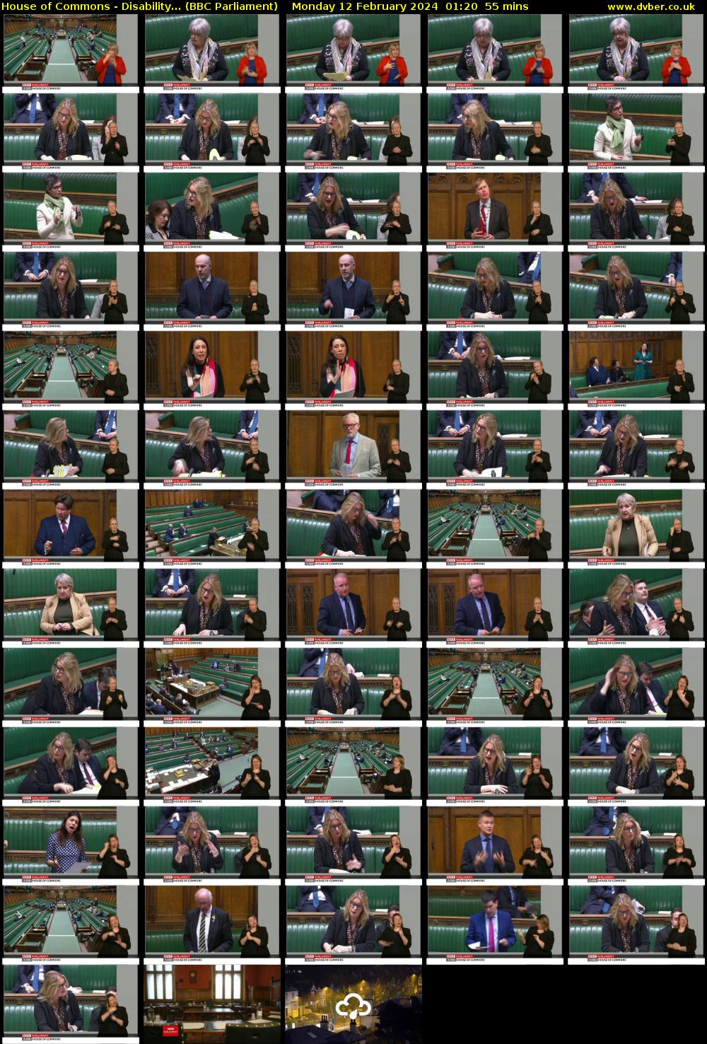 House of Commons - Disability... (BBC Parliament) Monday 12 February 2024 01:20 - 02:15