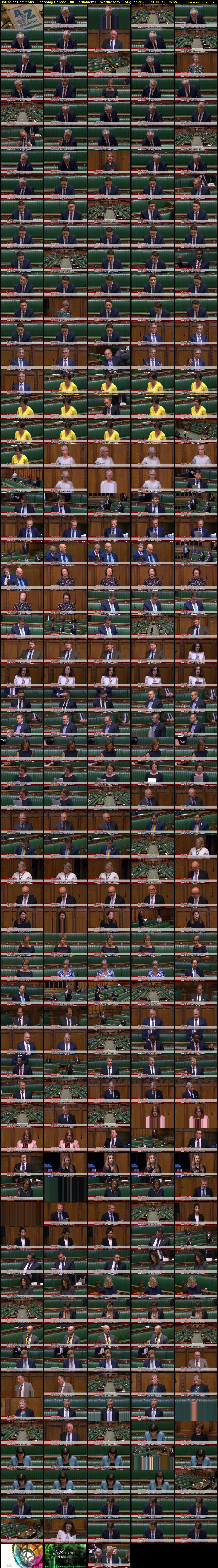 House of Commons - Economy Debate (BBC Parliament) Wednesday 5 August 2020 19:00 - 22:40