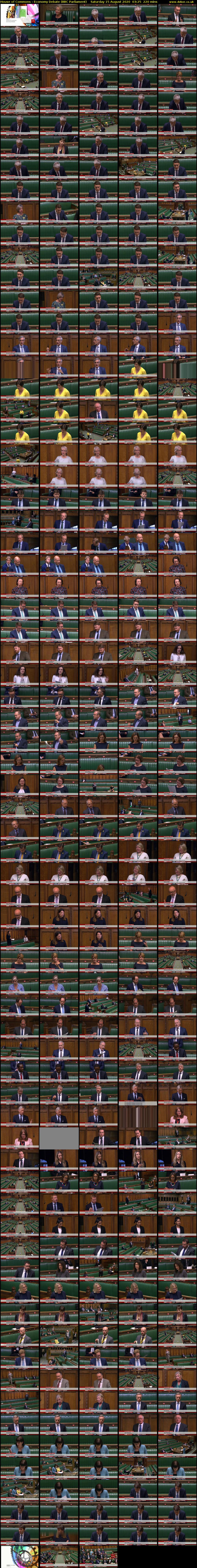 House of Commons - Economy Debate (BBC Parliament) Saturday 15 August 2020 03:25 - 07:05