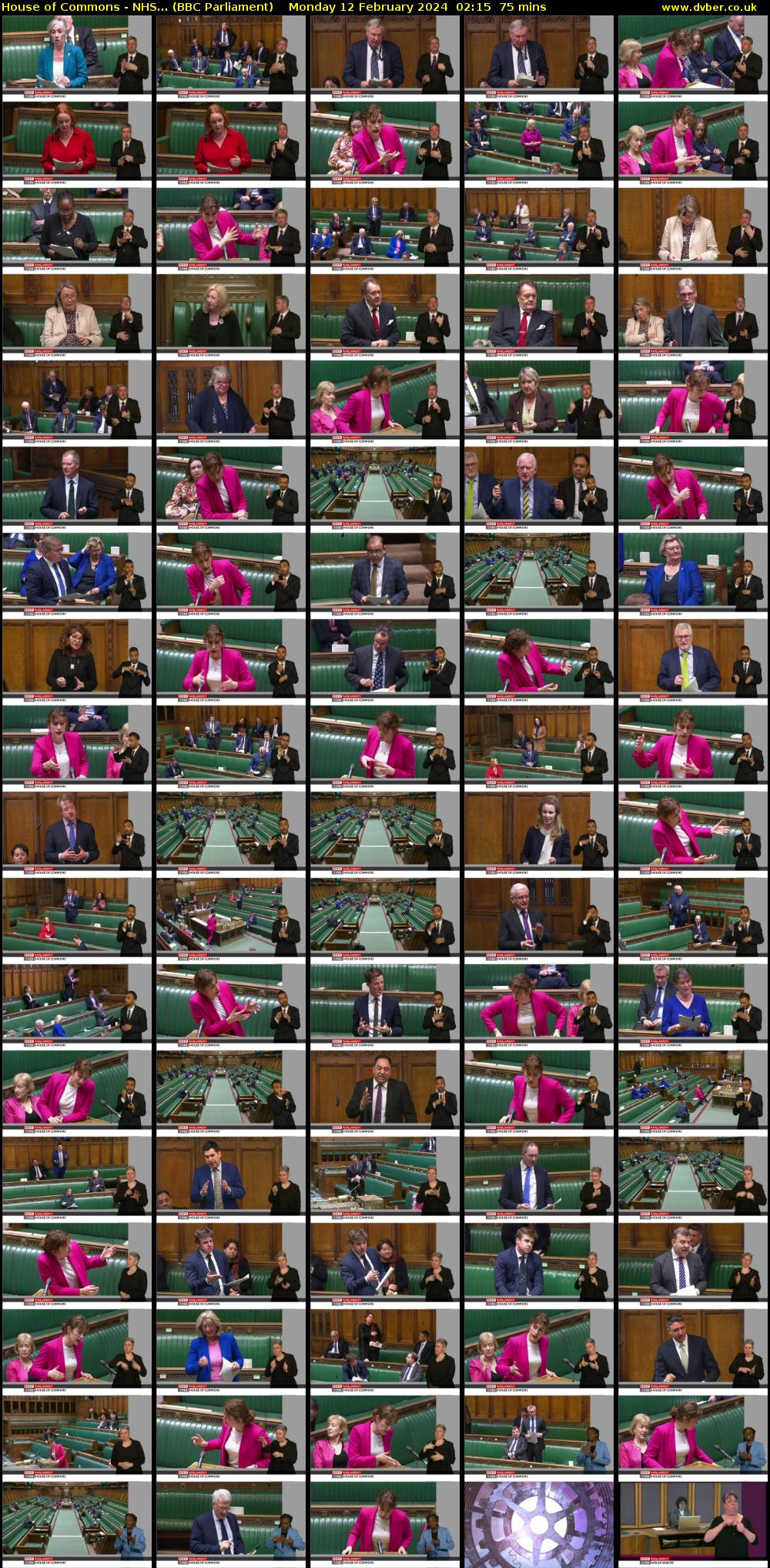 House of Commons - NHS... (BBC Parliament) Monday 12 February 2024 02:15 - 03:30