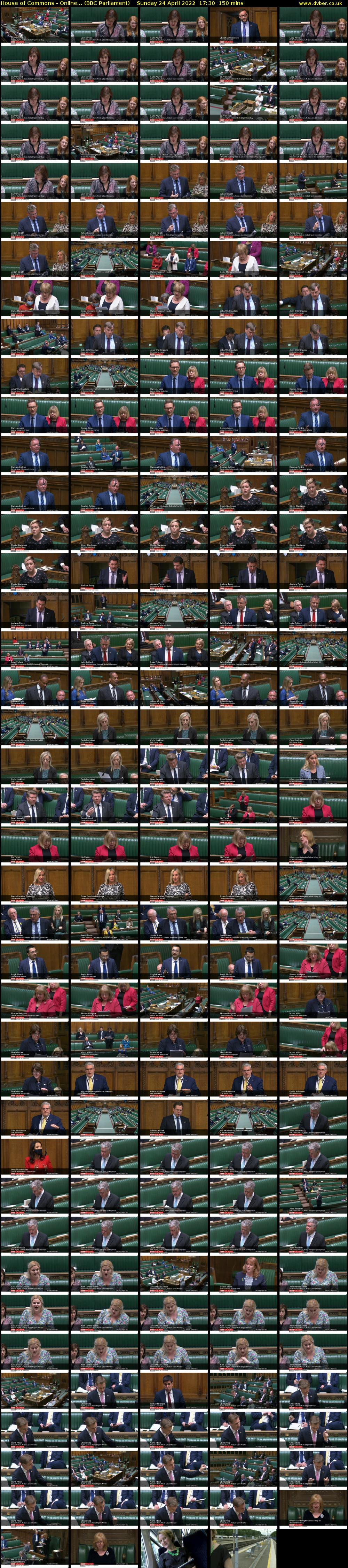 House of Commons - Online... (BBC Parliament) Sunday 24 April 2022 17:30 - 20:00