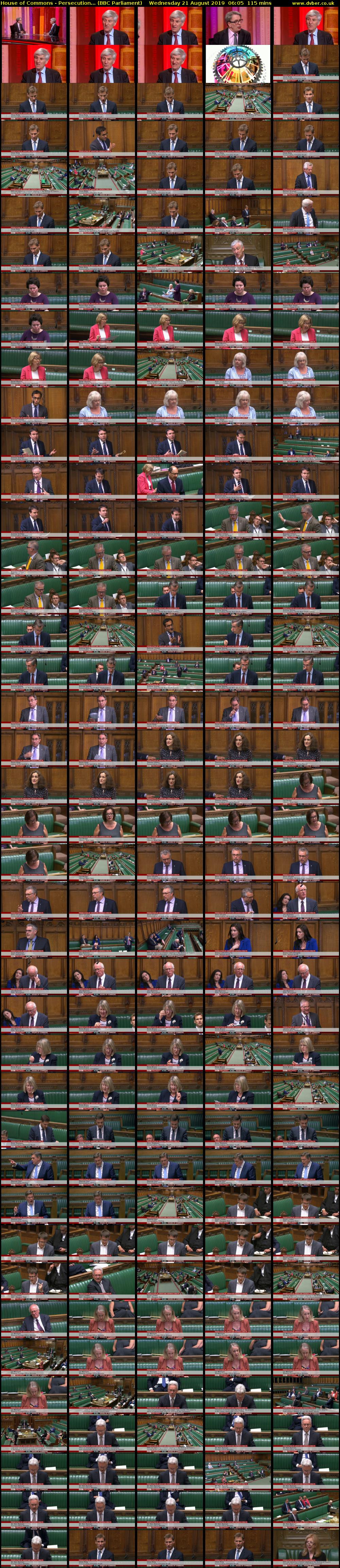 House of Commons - Persecution... (BBC Parliament) Wednesday 21 August 2019 06:05 - 08:00