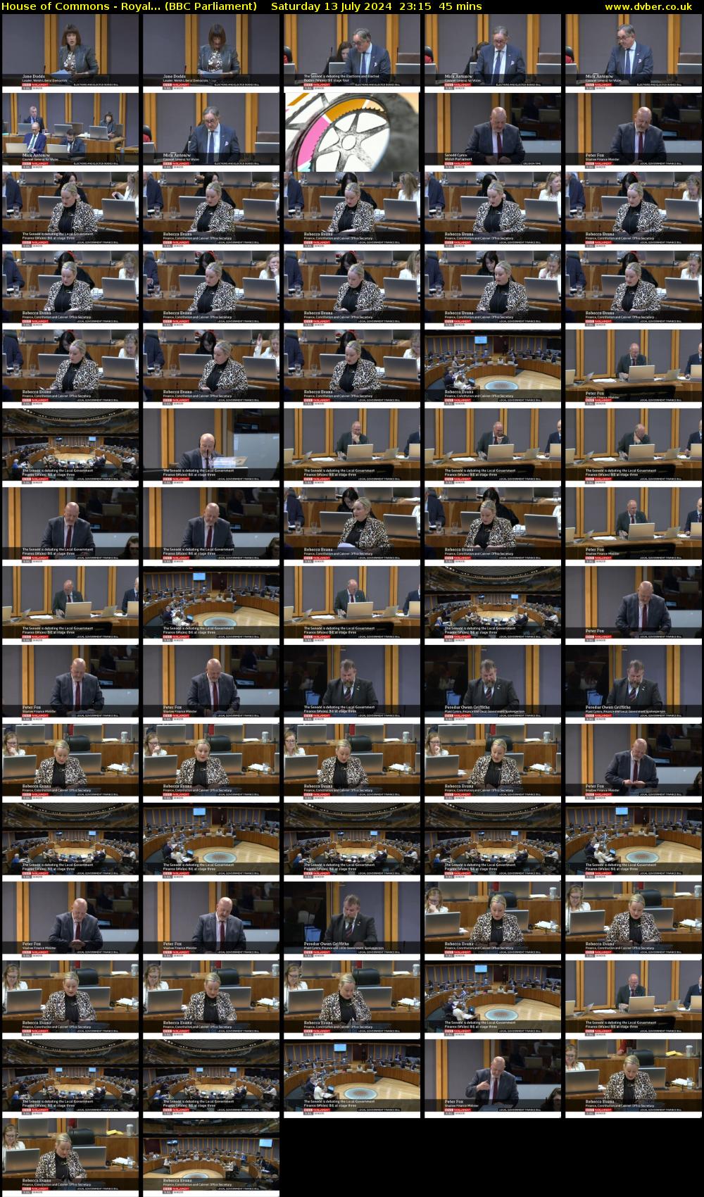House of Commons - Royal... (BBC Parliament) Saturday 13 July 2024 23:15 - 00:00